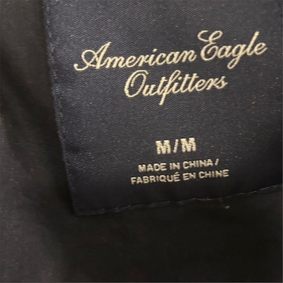 American Eagle Women's Navy Blue Blazer Jacket Size M Button-Front - Picture 5 of 10